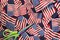 1 Yard American Flags Print Stretch Fabric for Patriotic Swimwear Costumes Dancewear and Active Apparel 58" x 60" Inch Width